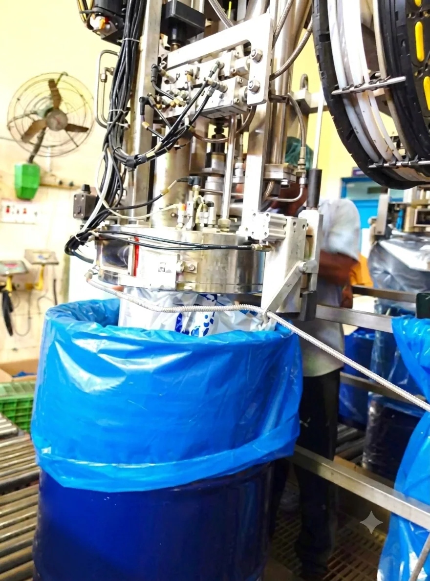Aseptic bag-in-drum packaging used for SNR Foods mango pulp exports