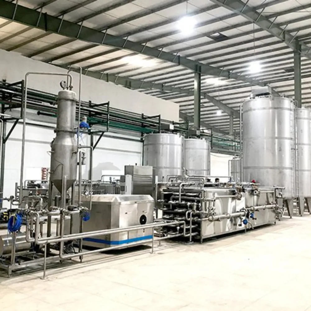 Fruit processing line inside the SNR Foods pulp plant