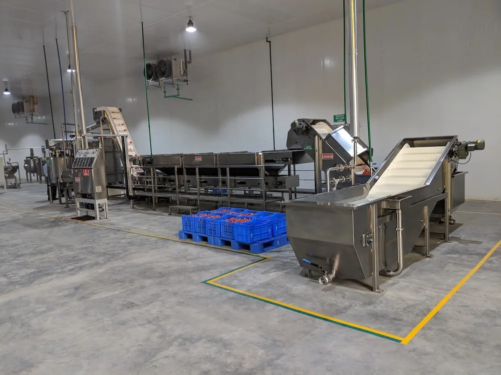 Quality inspection area at the SNR Foods processing plant